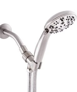 Plumb Works® 5-Spray Brushed Nickel Handheld Showerhead