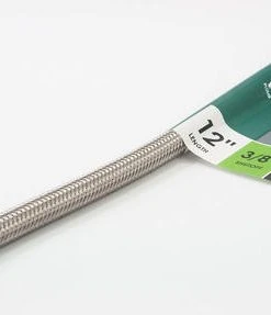 Plumb Works 3/8" Compression X 7/8" BC X 12" L Stainless Steel Toilet Supply Line