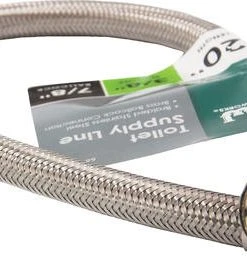 Plumb Works 3/8" Compression X 7/8" BC X 20" L Stainless Steel Toilet Supply Line