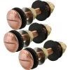 Plumb Works 5/16" X 2-1/2" Big Head Solid Copper Replacement Toilet Flange Bolts