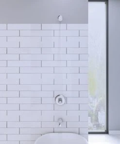 PlumbWorks Plumb Works® Bardwell™ One-Handle 1-Spray Polished Chrome Bathtub Shower Faucet -Plumb Works Shop 6736000 SC FV 2021