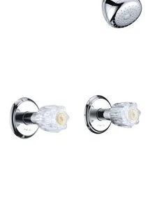 PlumbWorks Plumb Works® Bardwell™ Two-Handle 1-Spray Polished Chrome Bathtub Shower Faucet