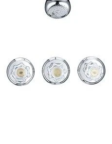 PlumbWorks Plumb Works® Bardwell™ Three-Handle 1-Spray Polished Chrome Bathtub Shower Faucet 14 PlumbWorks Plumb Works® Bardwell™ Three-Handle 1-Spray Polished Chrome Bathtub Shower Faucet -Plumb Works Shop 6736002 FV