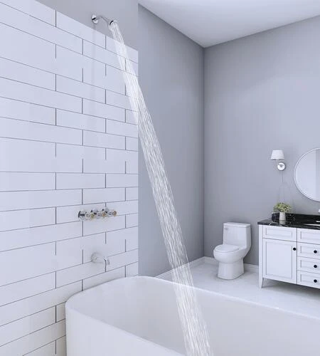 PlumbWorks Plumb Works® Bardwell™ Three-Handle 1-Spray Polished Chrome Bathtub Shower Faucet 9 PlumbWorks Plumb Works® Bardwell™ Three-Handle 1-Spray Polished Chrome Bathtub Shower Faucet - Image 7