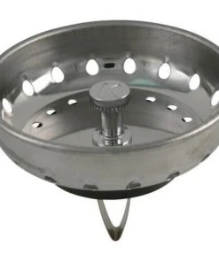 Plumb Works® Chrome Spring Lock Kitchen Sink Strainer Basket