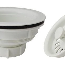 Plumb Works® White Kitchen Sink Strainer Basket