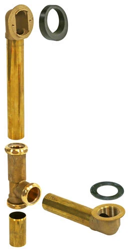 Plumb Works® Bathtub Drain Brass Tubular Rough-In Kit - No Trim 3 Plumb Works® Bathtub Drain Brass Tubular Rough-In Kit - No Trim