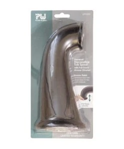 Plumb Works® Oil-Rubbed Bronze Pull-Down Diverter Tub Spout -Plumb Works Shop 9DM10320 Package