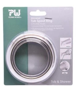Plumb Works® Chrome Tub Spout Trim Ring -Plumb Works Shop 9DM80001 Package